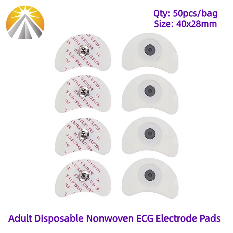 Ecg Patch Monitor - 白い使い捨てフォームECG電極パッド,医療パッチ,子供用アクセサリー,患者サイズ,バッグあたり2840mm, 50個