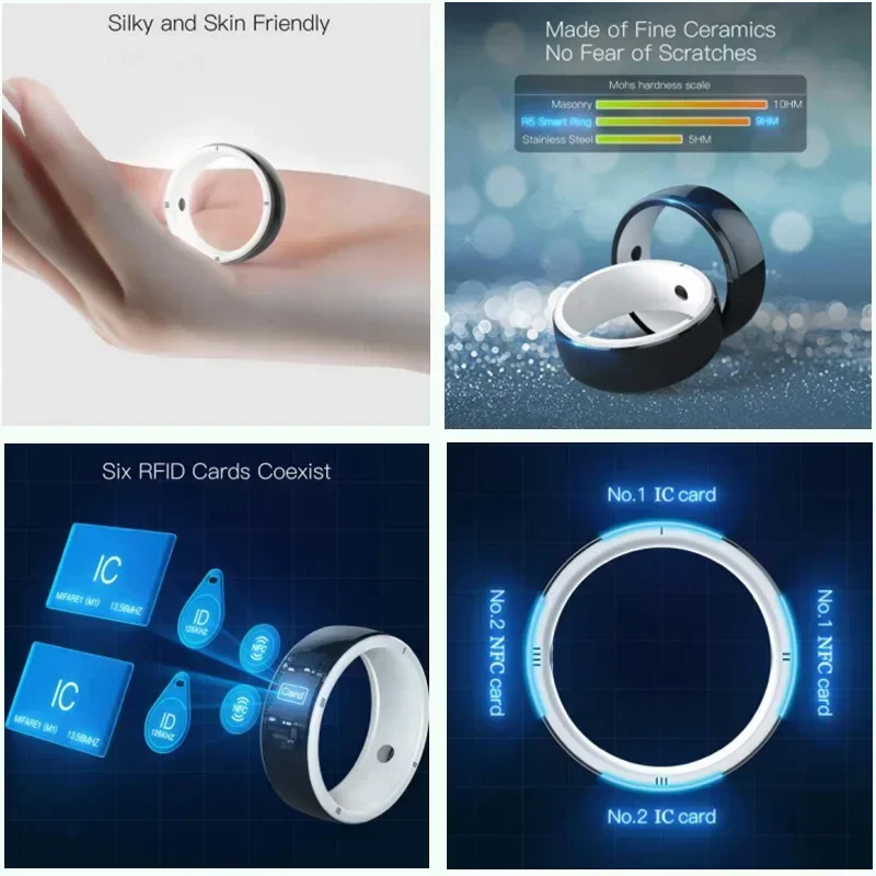 Smart Ring Nfc Pay - スマートリングスマートウェアラブルデバイス、125KHZ 13.56MHZ NFC 6 RFIDカードJakcom R5スマート共有GPS