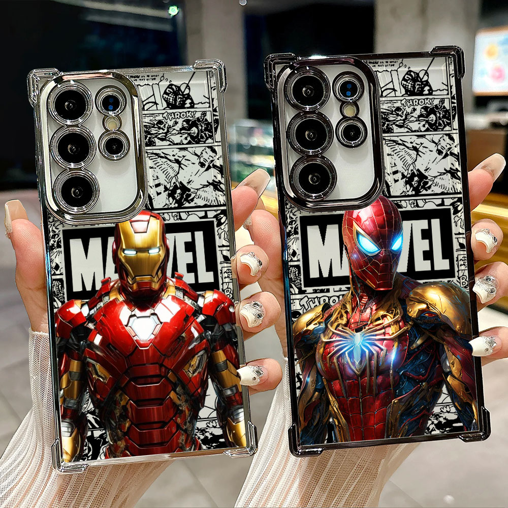 Samsung Galaxy S24 - マーベル スパイダーマン アイアンマン コミックケース Samsung Galaxy