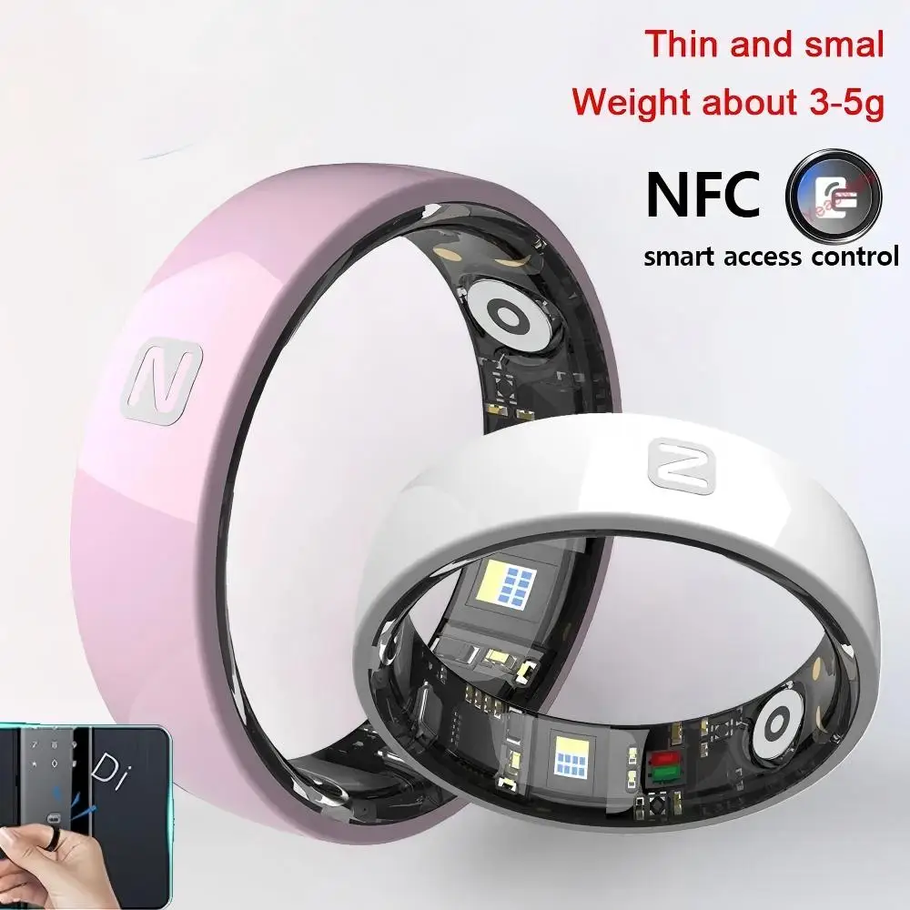 Smart Ring Nfc Pay - NFCアクセス制御スマートリング多機能5 ATM防水セラミック心拍数血中酸素モニタリング男性女性用スマートリング