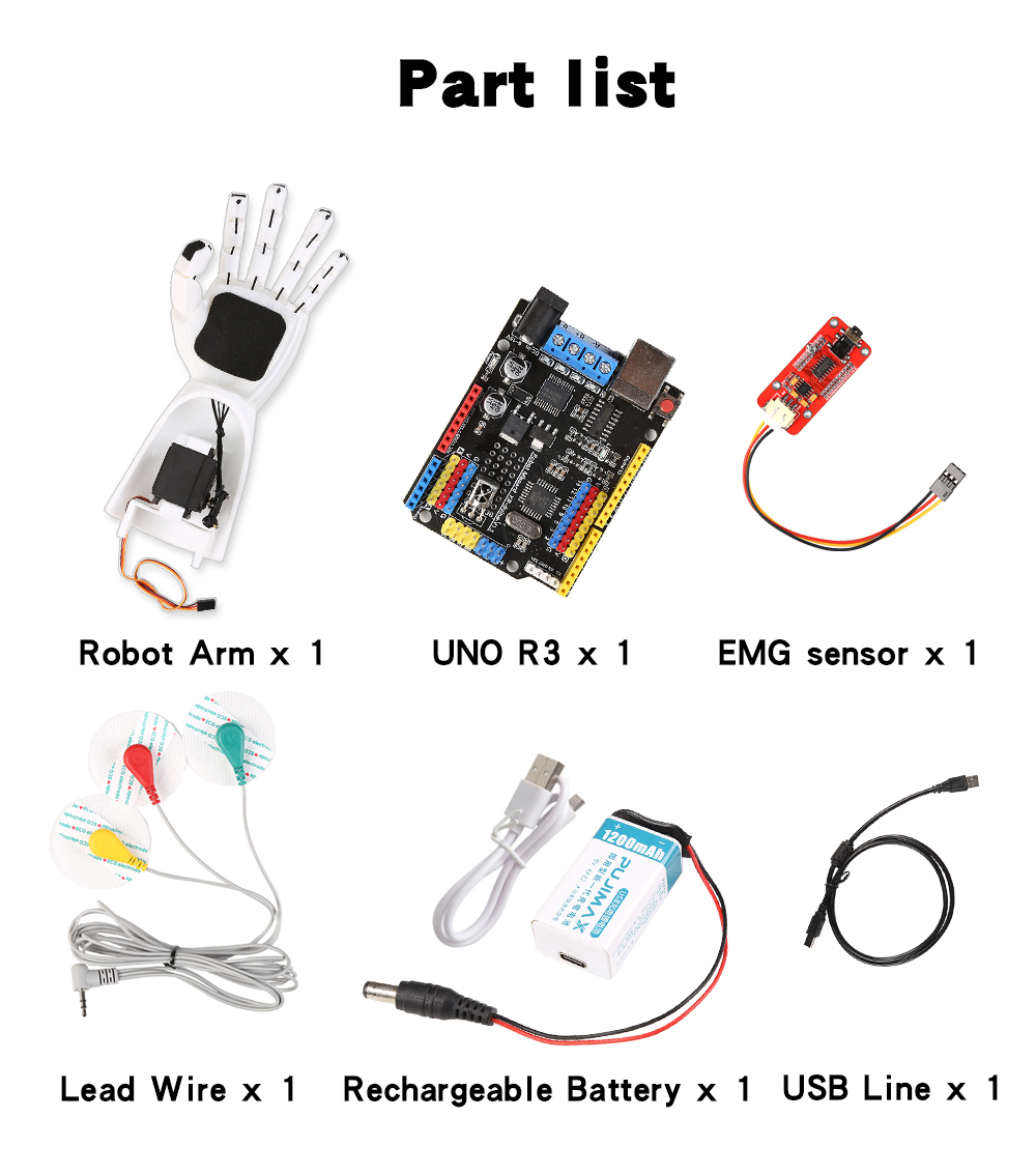 電気ロボットアームセンサー、筋肉信号センサー、arduino - Muscle Sensor Emg のレビューと価格