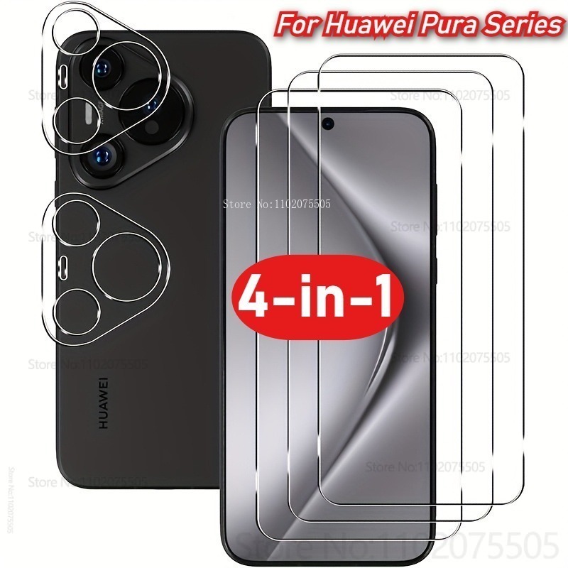 [4-in-1] 2 個のフルカバー強化ガラス + 2 個の - Huawei Pura 70 のレビューと価格