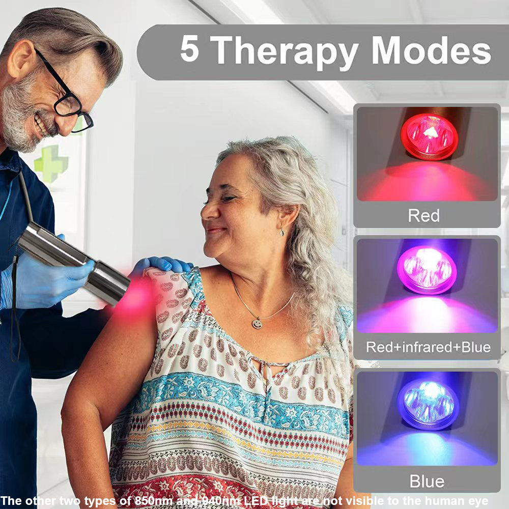 痛み緩和と肌の健康のための赤色光療法デバイス 470nm青色 - Galvanic Skin Sensor のレビューと価格
