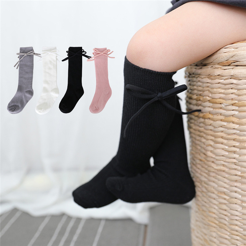 秋の子供ニーハイソックスベビーガールズボーイズちょう結びフラ - Baby Sock Oximeter のレビューと価格